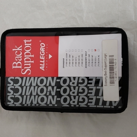 Allegro-Nomics Back Support Elastic Band Belt 7176-03 L New in Package NWT - Picture 2 of 8